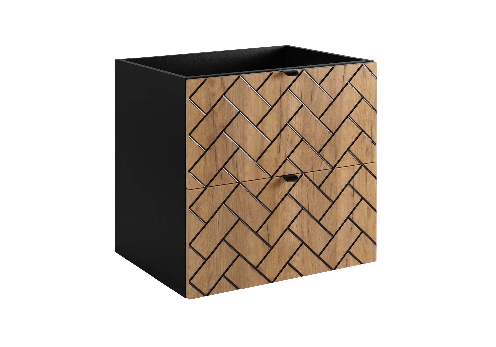 Szafka łazienkowa MADIS 60 cm dąb craft frezowane szuflady wisząca