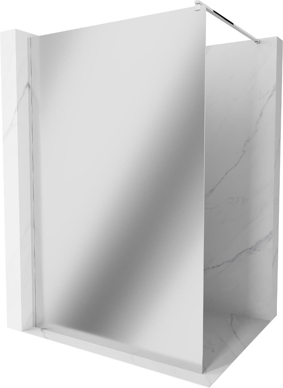 Mexen Kioto ścianka prysznicowa Walk-in 90 x 200 cm, lustro 8 mm, chrom - 800-090-101-01-50