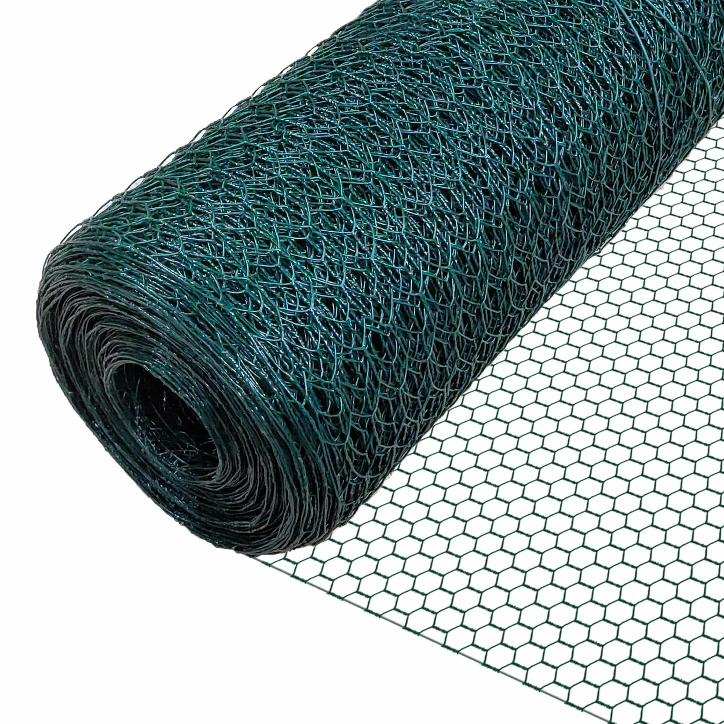 Floordirekt Valla De Malla De Alambre Para Jardín, Balcón Y Animales Pequeños | Valla De Alambre Hexagonal | Malla De 25 Mm | Verde | Muchos Tamaños