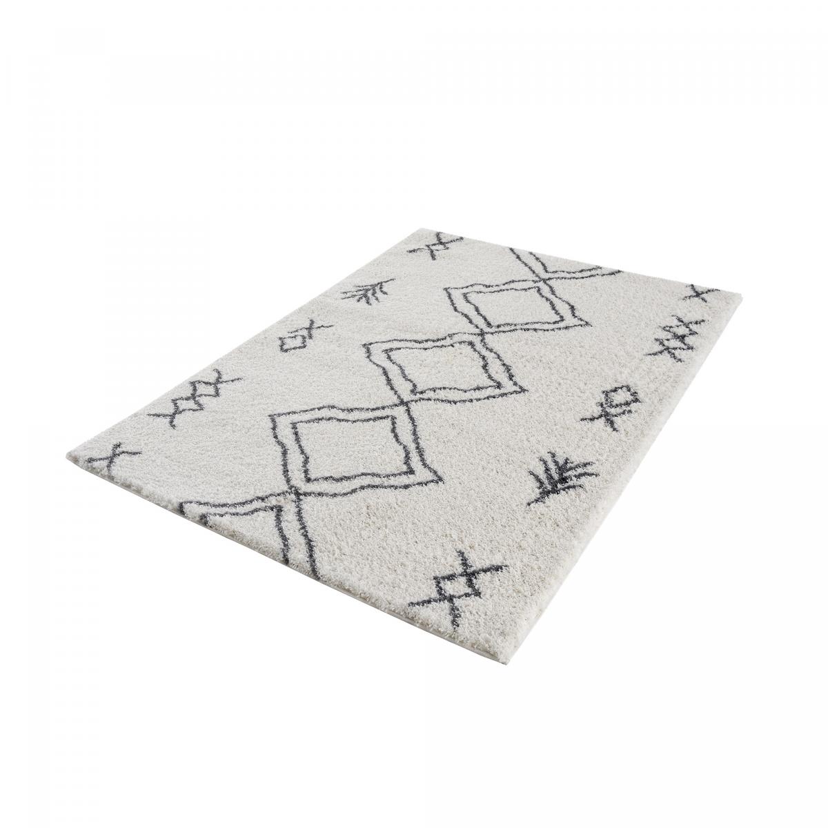 Tapis berbère 120x170 tissé motif ethnic LYN4 DOUX 3 crème - 5