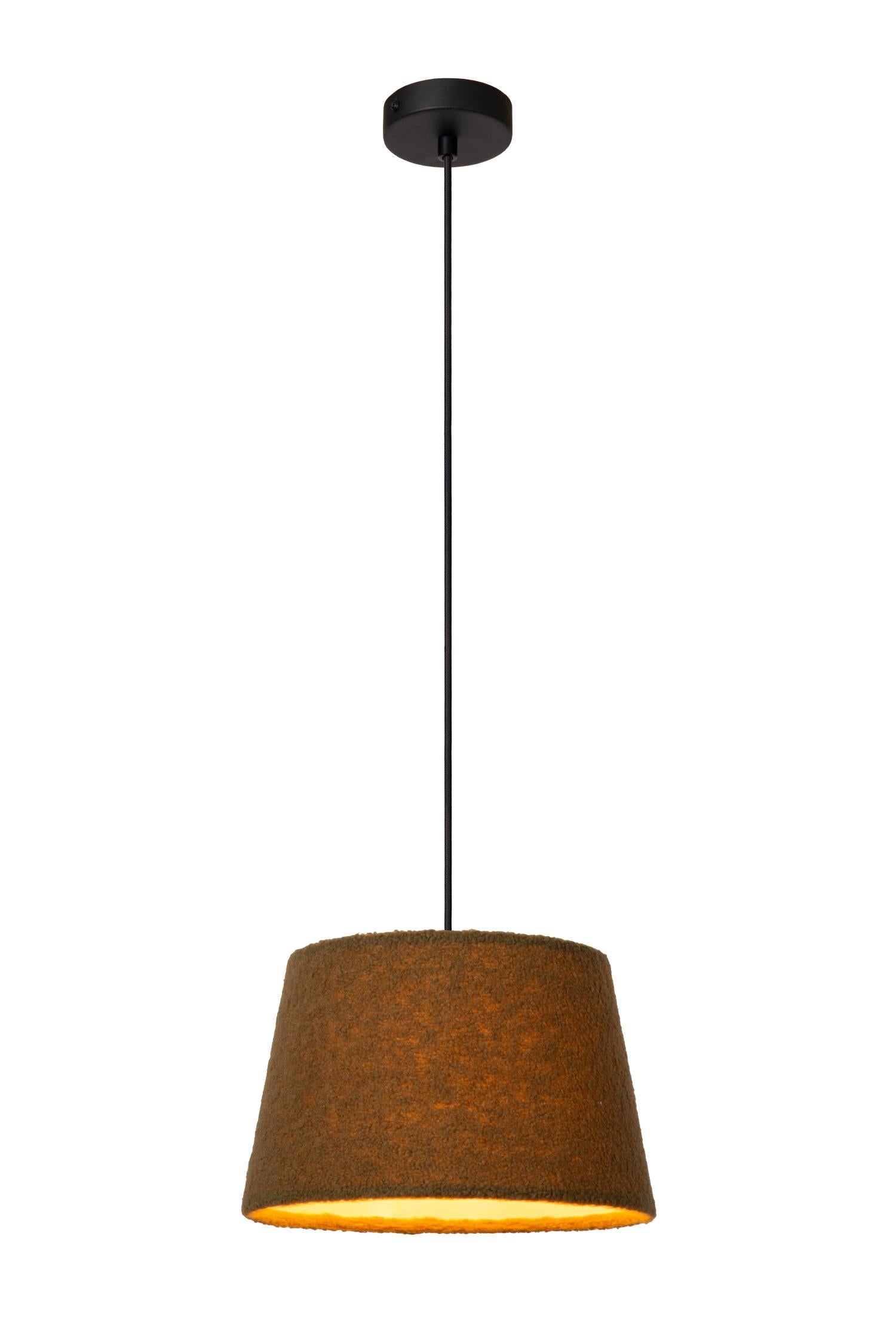 Lampa wisząca WOOLLY zielona 1xE27x60W tkanina wym:150x28x28cm IP20 Lucide