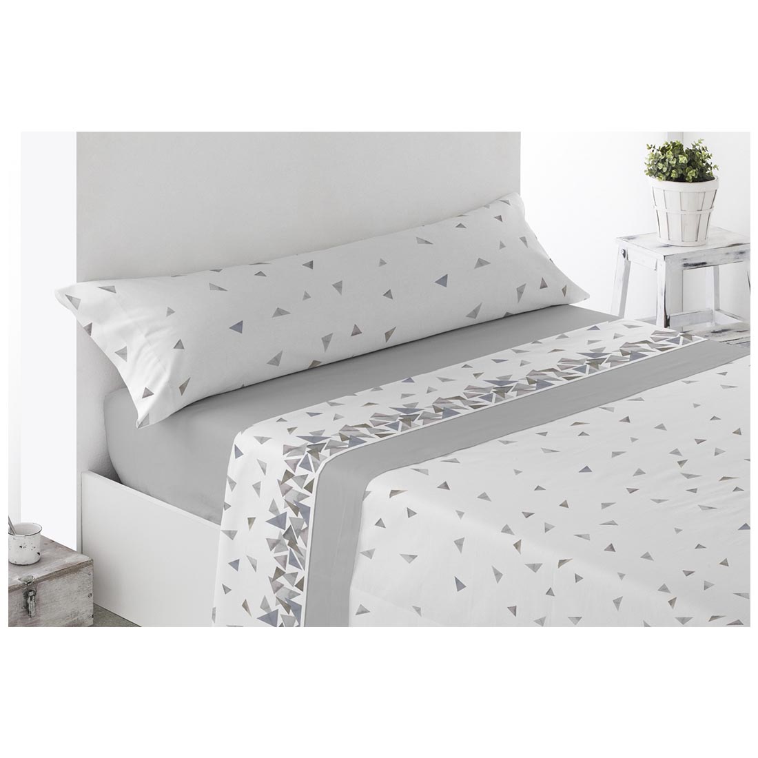 Acomoda textil – juego de sábanas térmicas de pirineo. sábanas de invierno tejido polar. 3 piezas ropa de cama. (barbate gris, cama 150 cm)