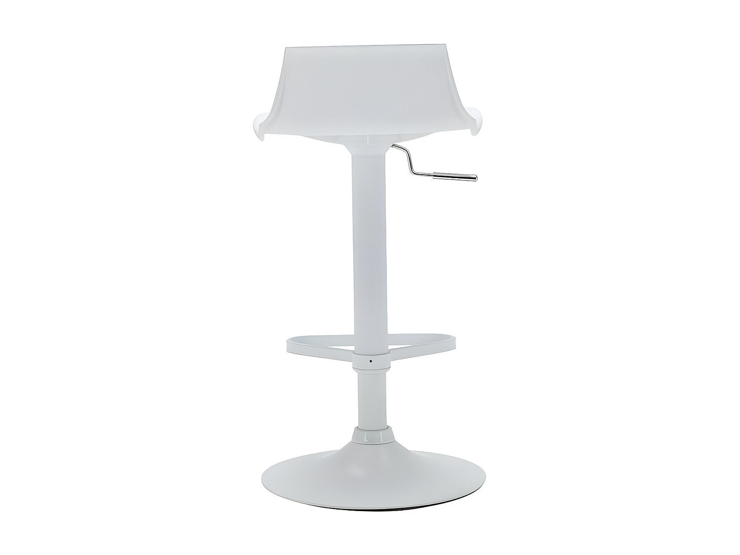 Tabouret de bar - Polypropylène - Hauteur réglable - Coloris blanc - CALAS - 5