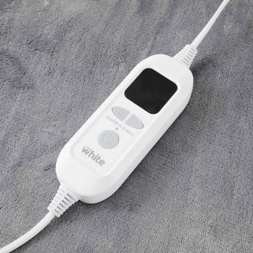 Coperta elettrica grigio 180x160 cm - 4