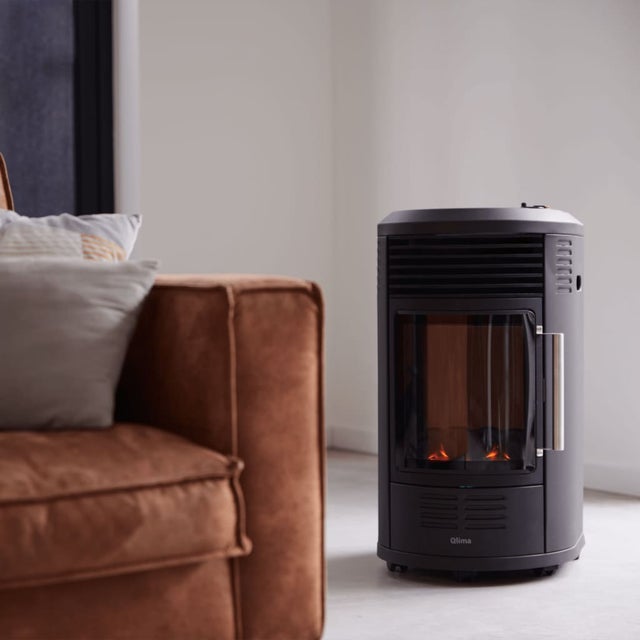 Chauffage au gaz à connecteur 2-en-1 GH 8034 3,4 kW noir Qlima