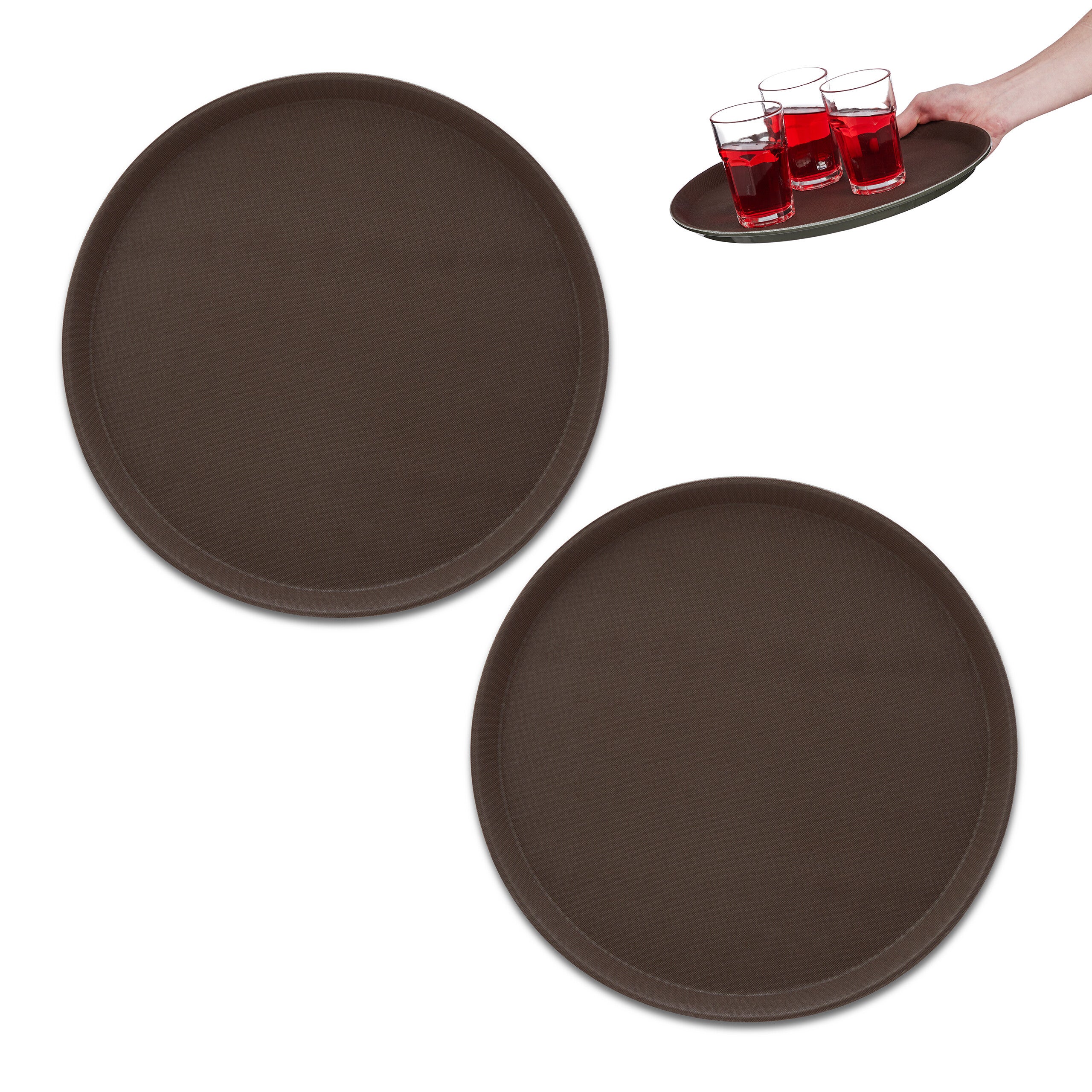 Boltze Plateau Plat De Service En Verre Avec Relief - Diamètre 25cm