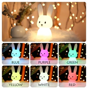 NIBSHOOM Lampe Chevet Tactile LED Bébé Rechargeable - 256 Couleurs RVB + Chaud/Froid, Minuteur