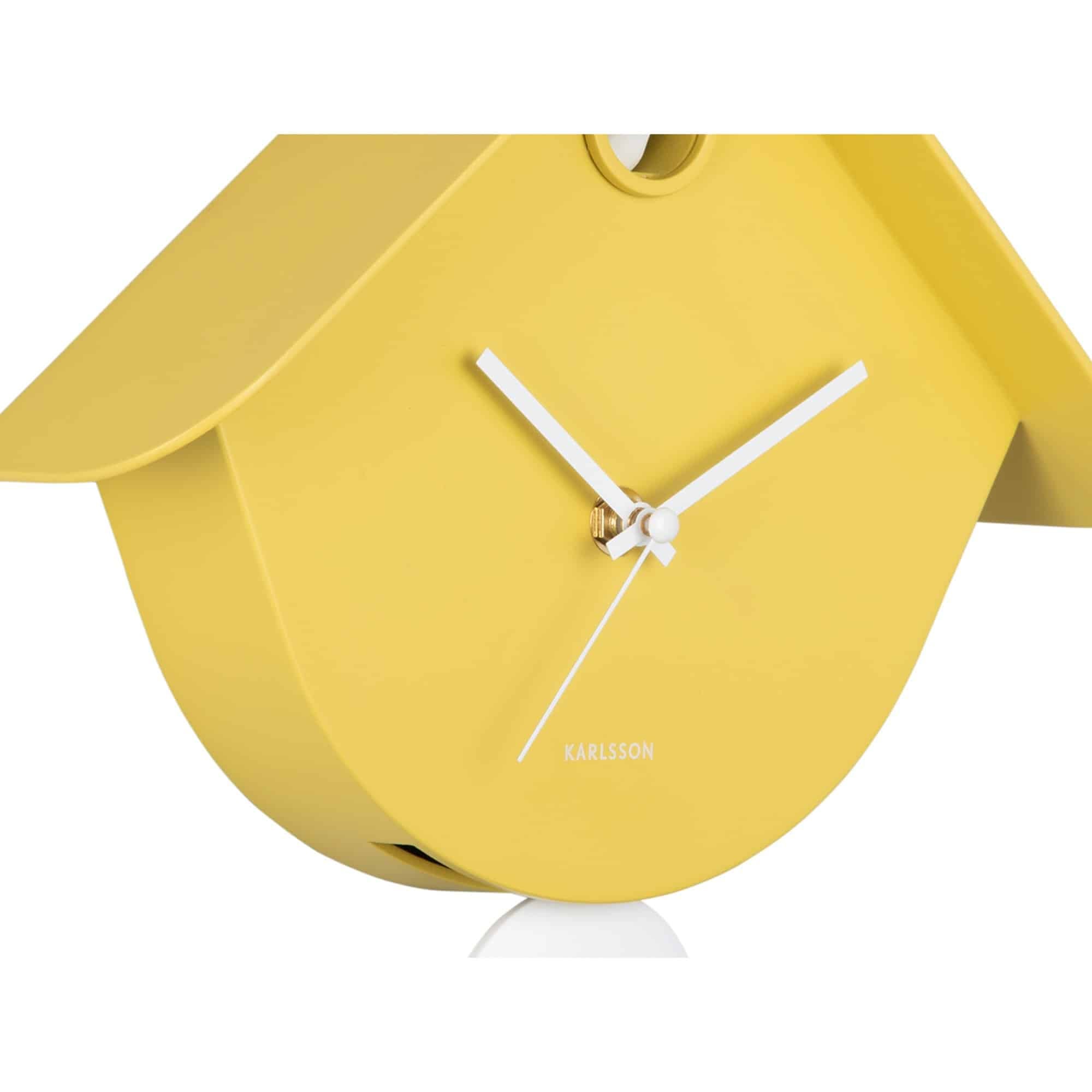 Horloge murale Cool Retro - Jaune doré - 7.5x25.5x25.8cm - Karlsson - 5