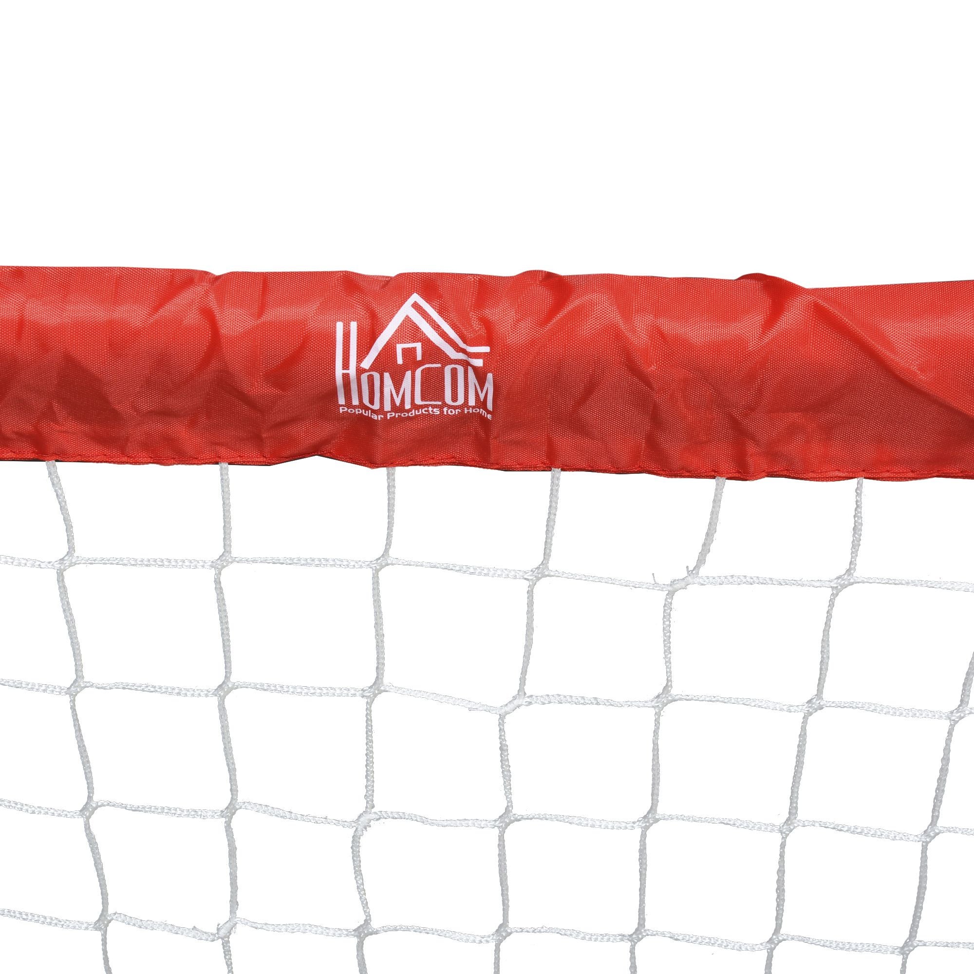 Conjunto de 2 Balizas de Futebol HOMCOM Vermelho Aço (Q195), tetrolon 90x36x60cm - 5