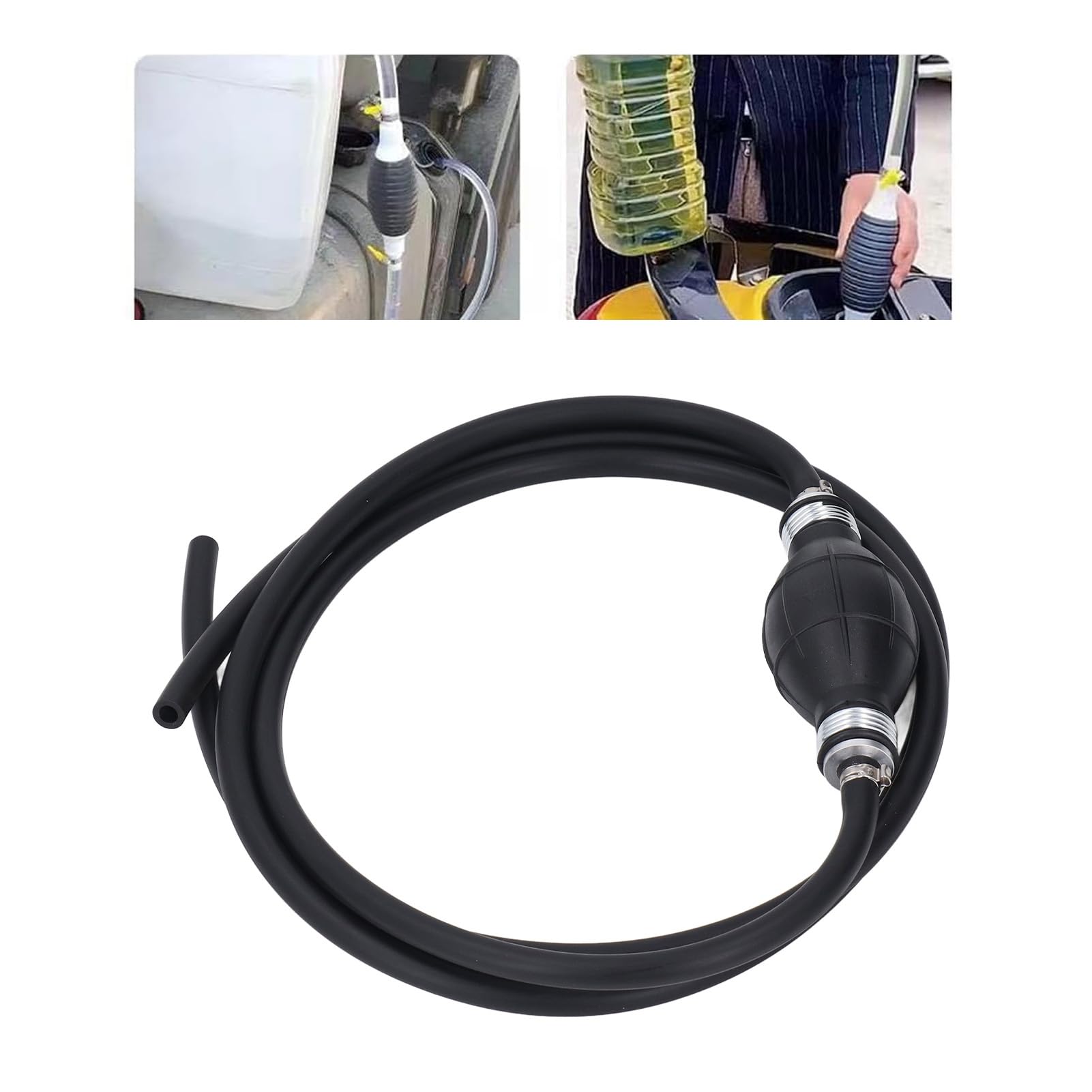 Pompa Sifone Carburante KATSU - Tubo Gomma 8mm X 1.9m