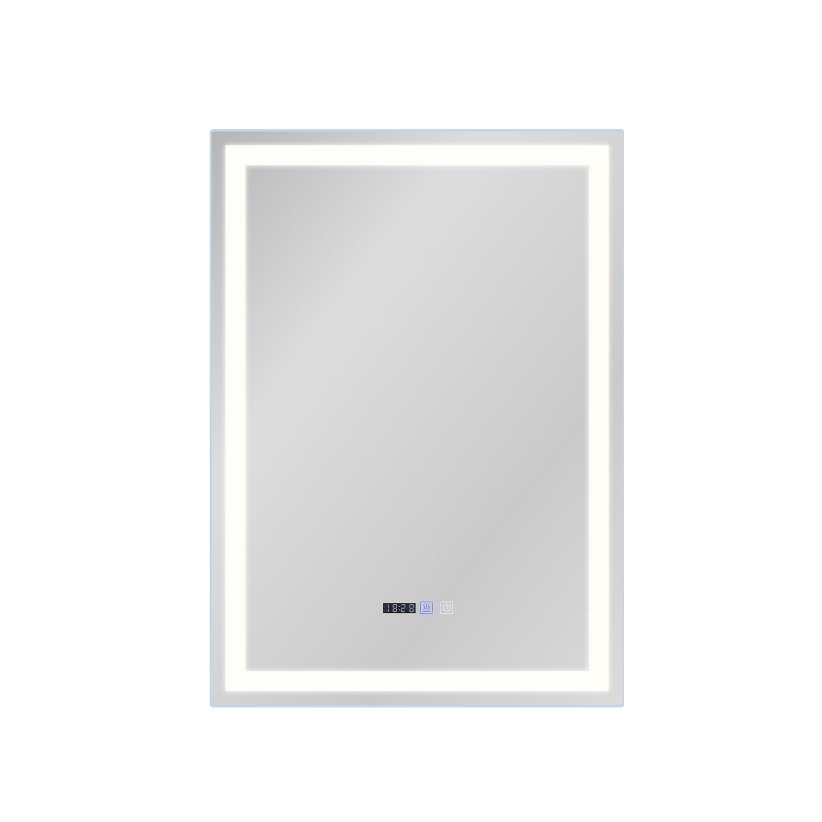 Miroir De Salle De Bain LED Avec Bluetooth Et Horloge - Modèle Lisbona F03 - Alasta