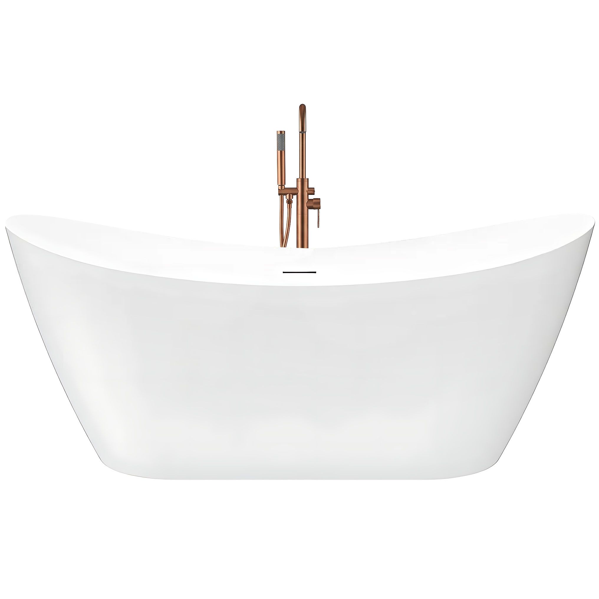 Baignoire Autoportante Rea Ferrano Slim 180 cm Capuchon Noir 180x80x74,5 cm