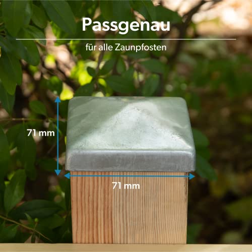 Capuchon Carré Pour Poteau De Clôture 160x160 Mm Acier Galvanisé - Neuf