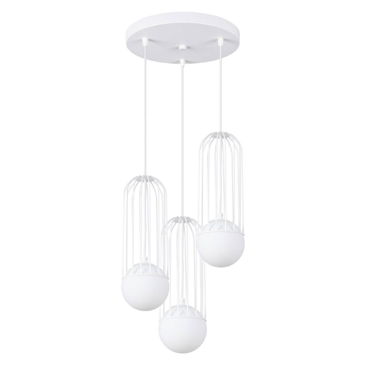 Lampa wisząca Brina biała 3xG9x8W wym: 115 x 34 x 34 cm metal Sollux Lighting