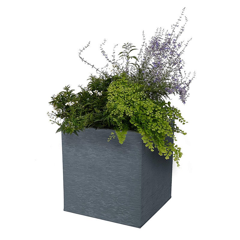 Macetero Grande Exterior De 40x40 Cm (Juego De 2) - Resistente A Heladas Y Rayos UV, Plástico De Alta Calidad - Fabricado En Alemania