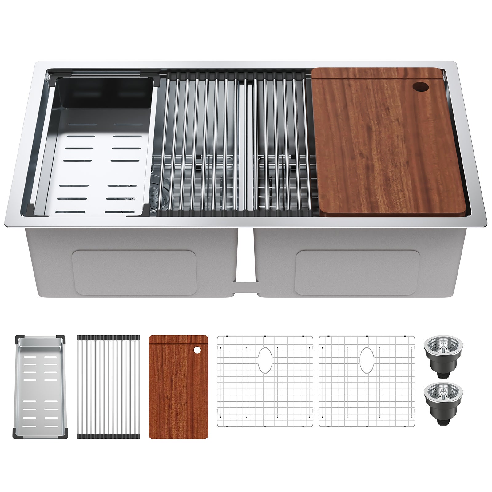 Mayer Barbecue Grille en Acier Inoxydable 35 x 45 cm 8 mm, Grille Anti-Rouille, rétention de