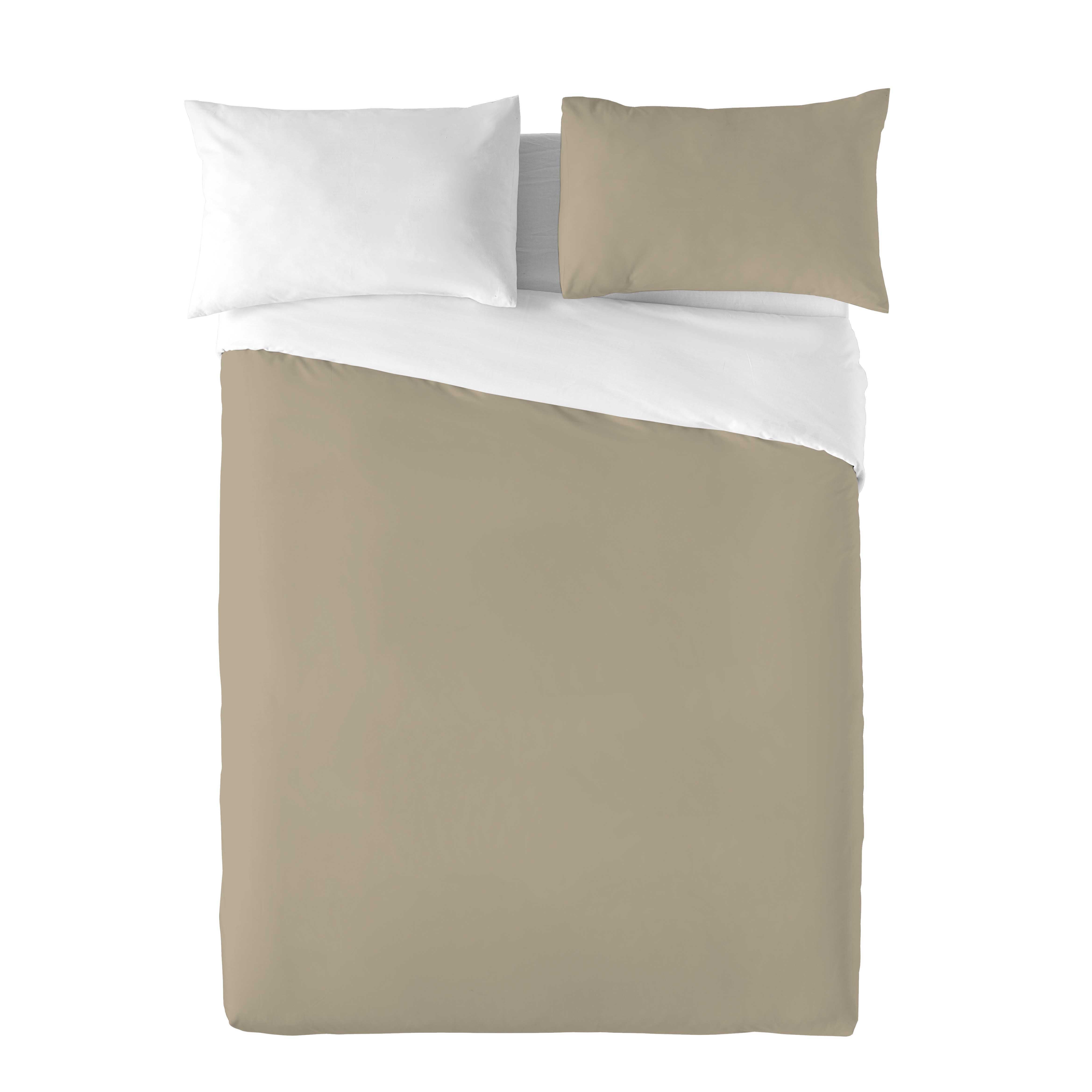 HOUSSE DE COUETTE RÉVERSIBLE EN LIN BICOLORE LIN P.15-1305 / BLANC 100% COTON LIT 180 - 5