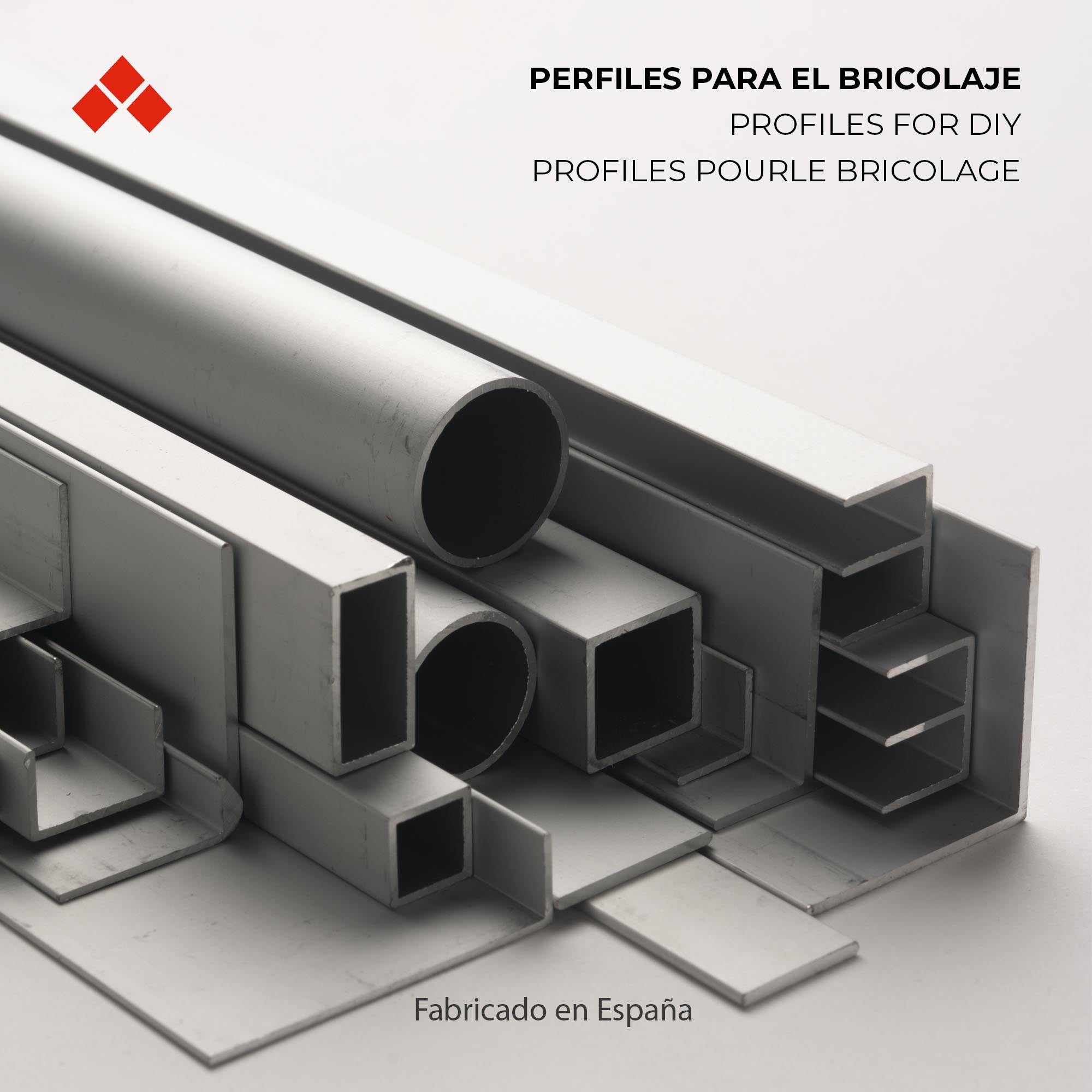 Perfil Angular | Feito de alumínio | Acabamento anodizado fosco | Medidas 50*50*1000 mm | Comprimento do perfil 1 metro | Espessura 2mm | 1 unidade - 4