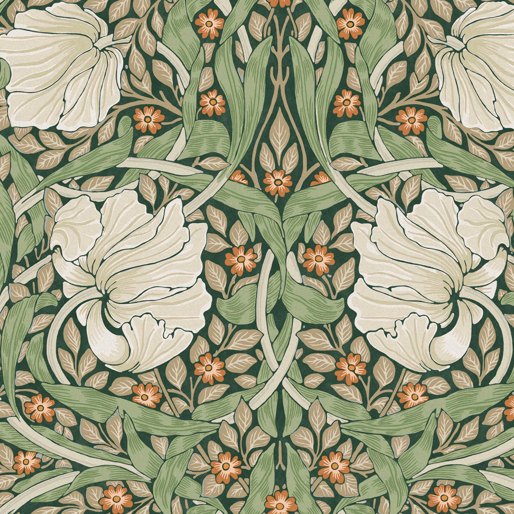 William Morris at Home Tapeta flizelinowa Pimpernel Zielony 10 m x 52 cm - 4