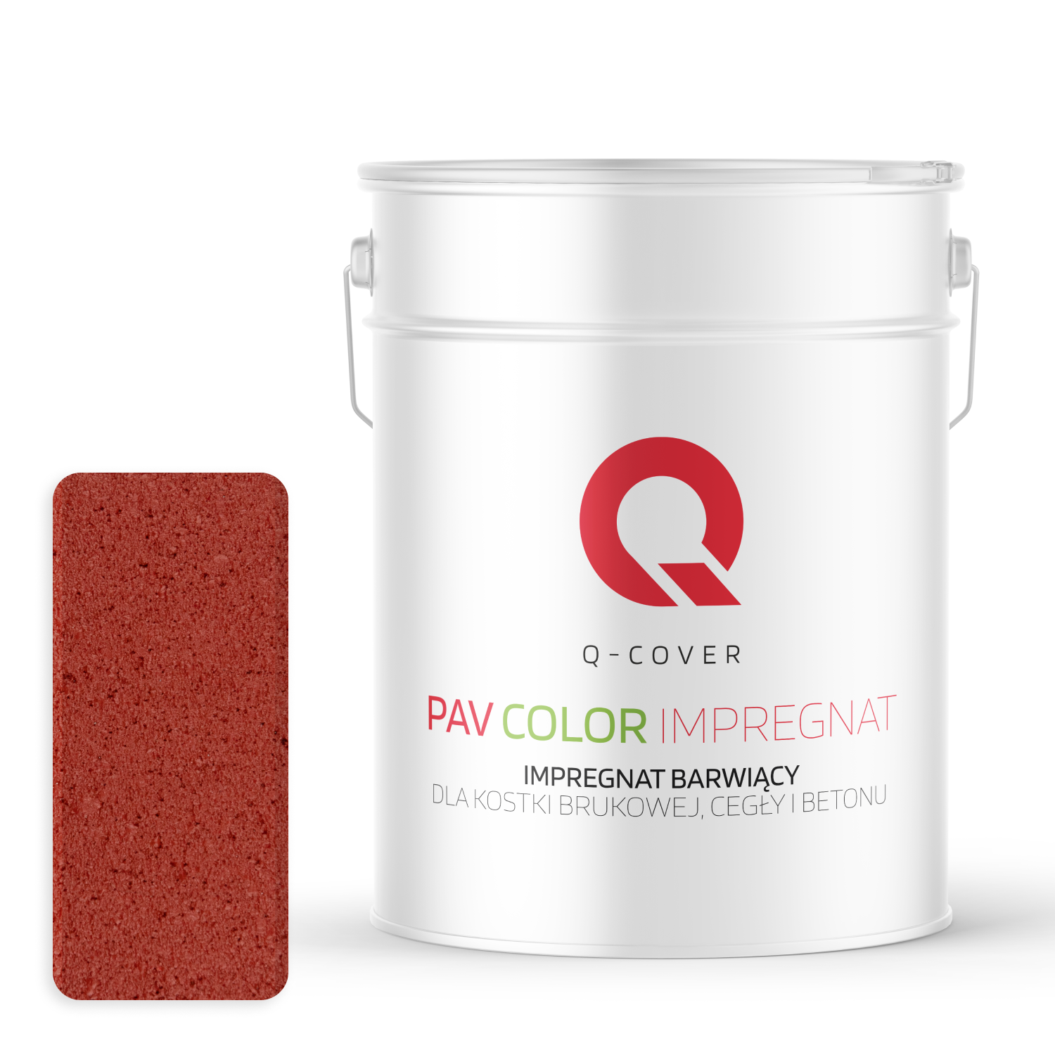 Impregnat Barwiący do Kostki Brukowej Cegły Betonu Q-Cover Pomidorowy czerwony RAL3013 10L