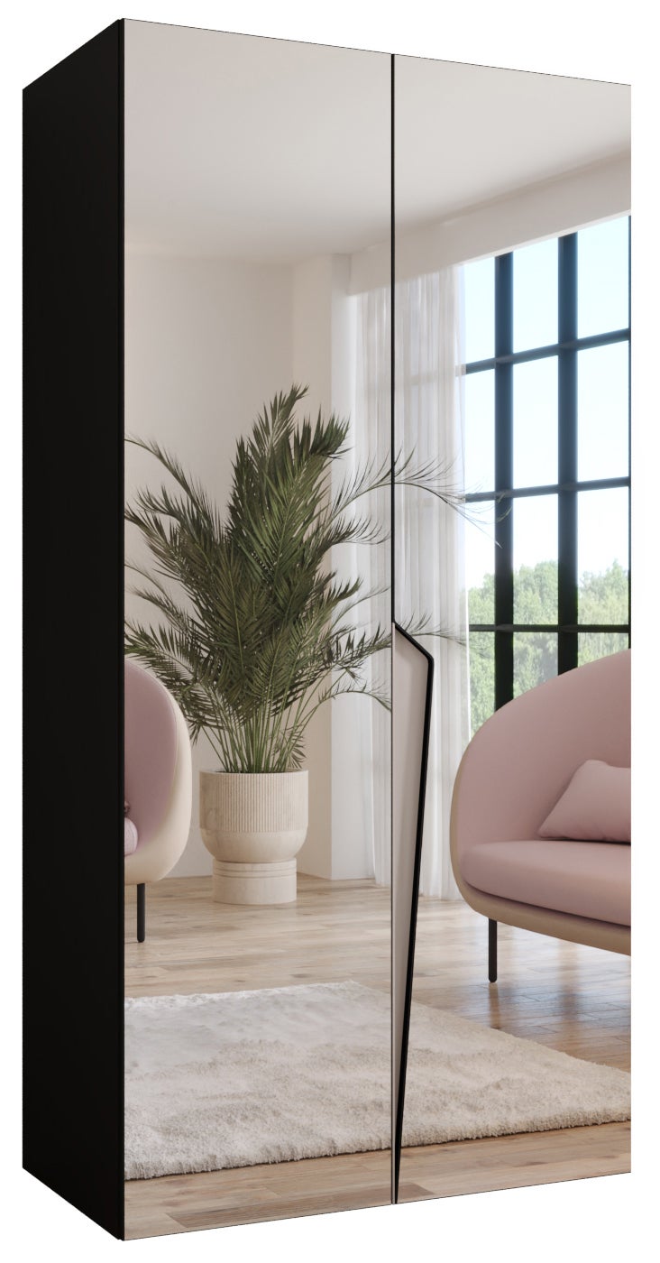 Szafa uchylna otwierana Piano 3 100 x 52 x 202 cm czarny + u. Kaszmir Abiks Meble