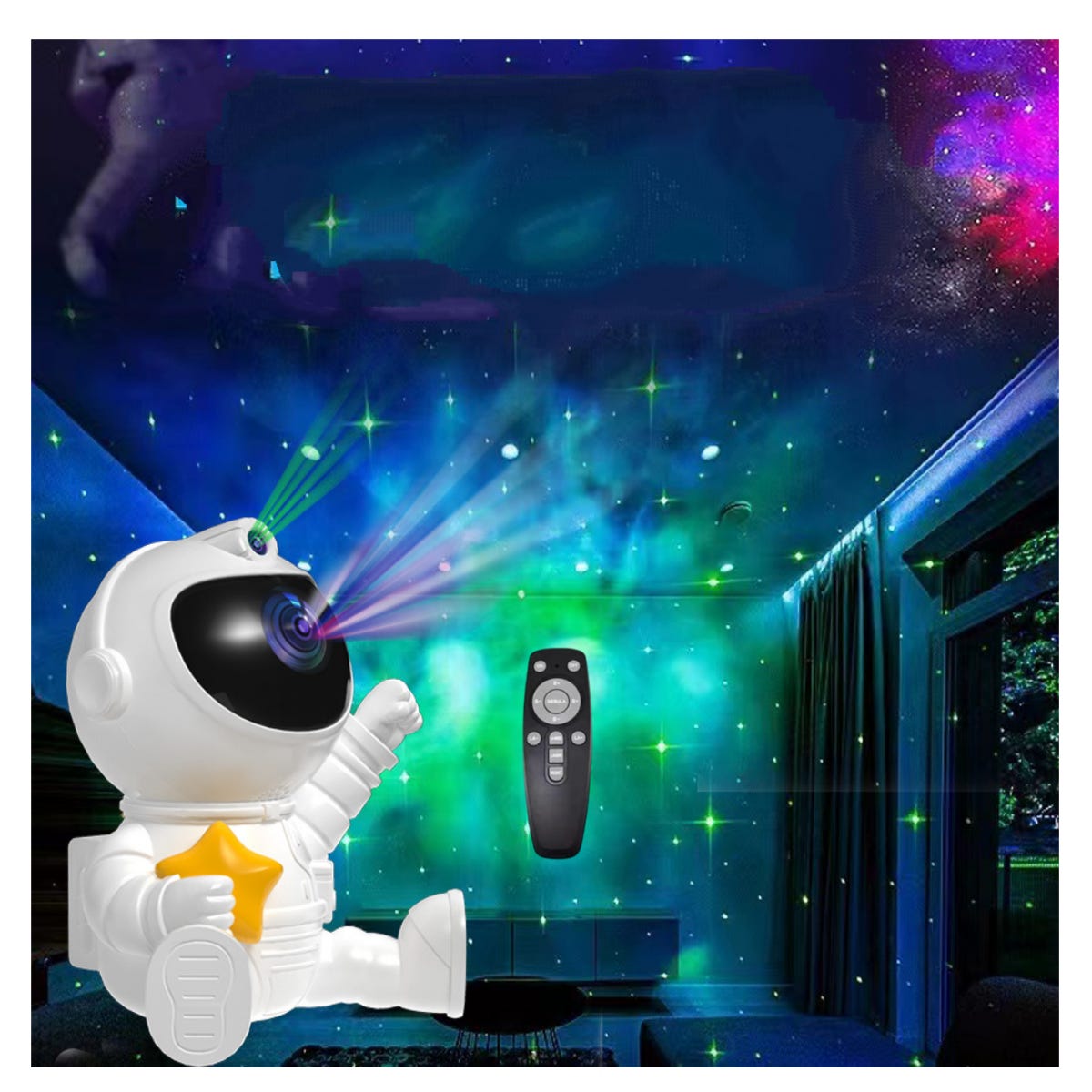 Projecteur Ciel Etoile Astronaute, LED Veilleuse Enfant LED Lampe Projecteur Étoile de Rotatif Projecteur Ciel Etoile Astronaute, LED Veilleuse Enfant LED Lampe Projecteur Étoile de Rotatif