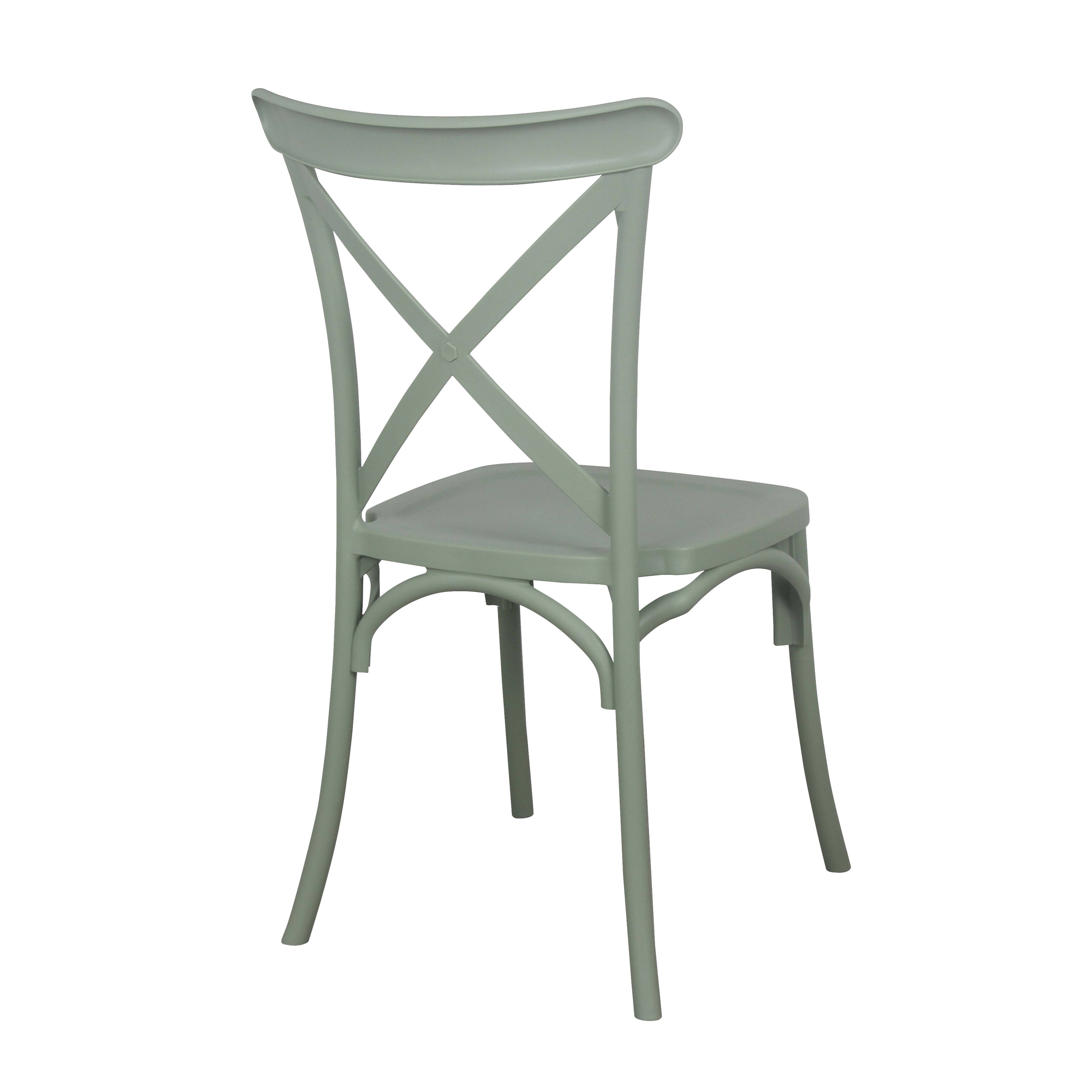 Chaise de jardin sans coussin Dublin en Polypropylène Vert - 3