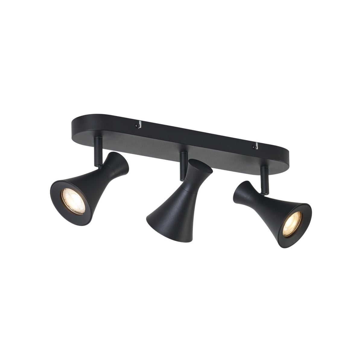 Nowoczesny reflektor sufitowy czarny 3-punktowy regulowany - Triangle