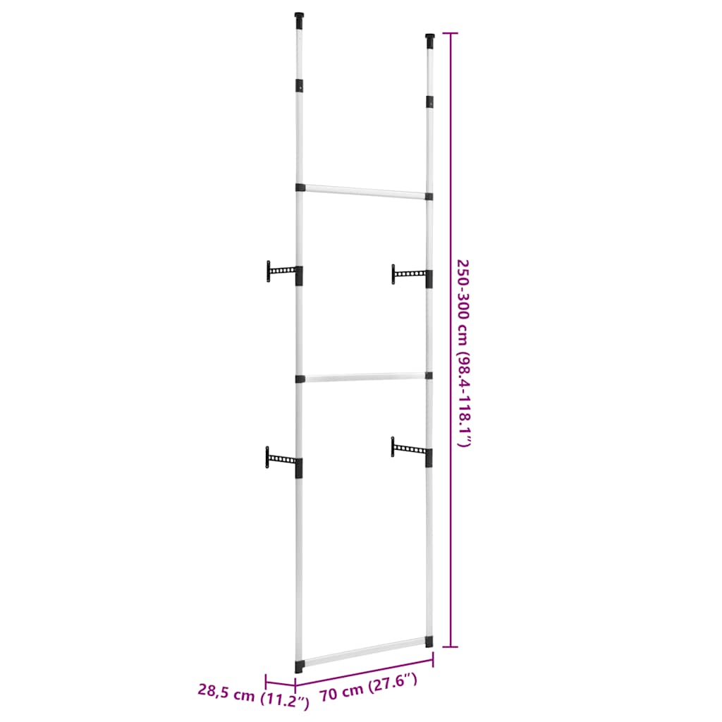 Système de garde robe télescopique avec barres Aluminium - 7