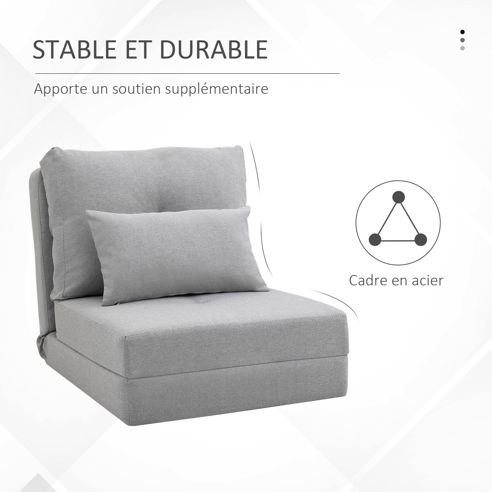 Fauteuil paresseux Lin HOMCOM - 7