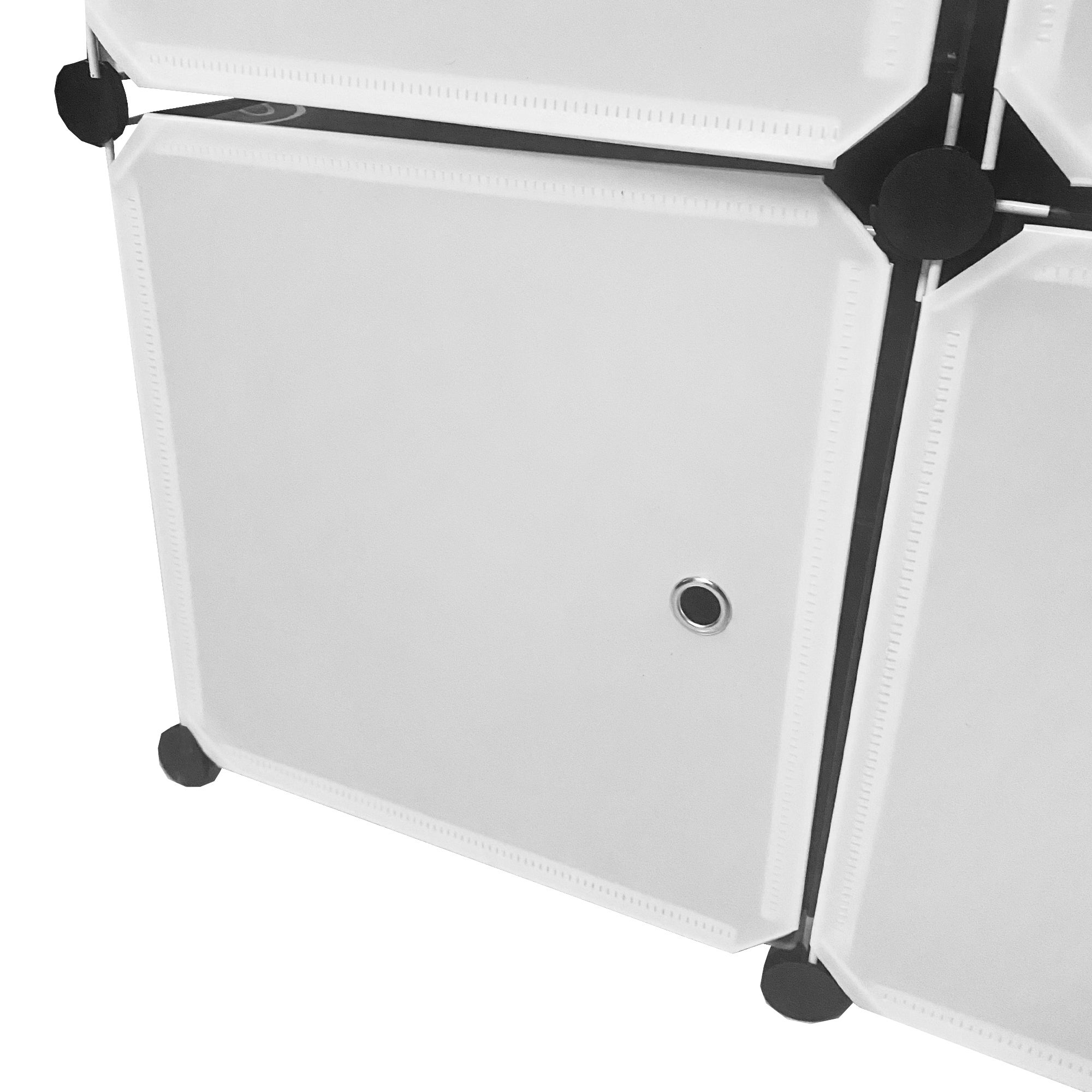 Armoire Dressing Cube Personnalisable Coffret Premium 20 Cubes/Portes 180x144x35 cm Noir - 6