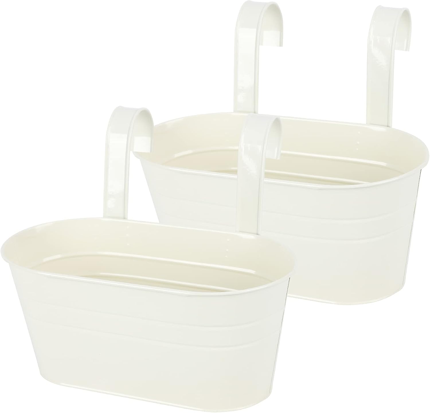 Lot De 6 Pots De Fleurs à Suspendre En Métal Avec Crochets Amovibles