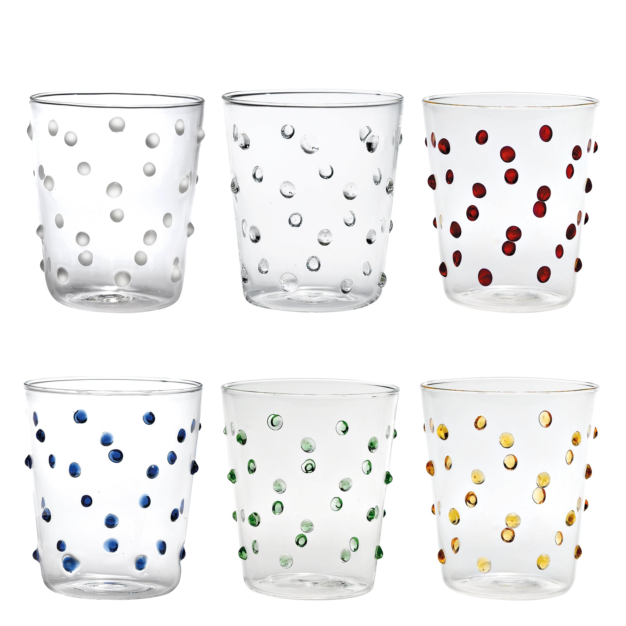 Zafferano Vaso Para Fiestas De 45 Cl, Multicolor, 6 Piezas En Vidrio , Leroy Merlin