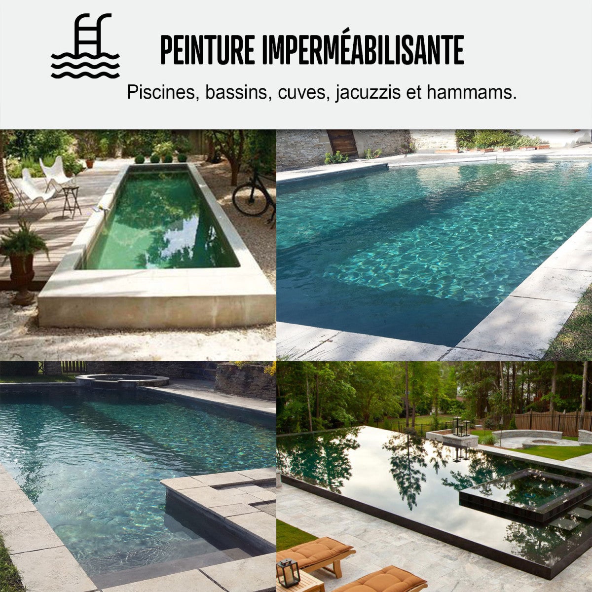 PEINTURE PISCINE BÉTON - 12 Couleurs - HAUTE RESISTANCE 7 ans - ARCAPISCINE Jaune Sable - RAL 1002 - 2.5 L - ARCANE INDUSTRIES - 6