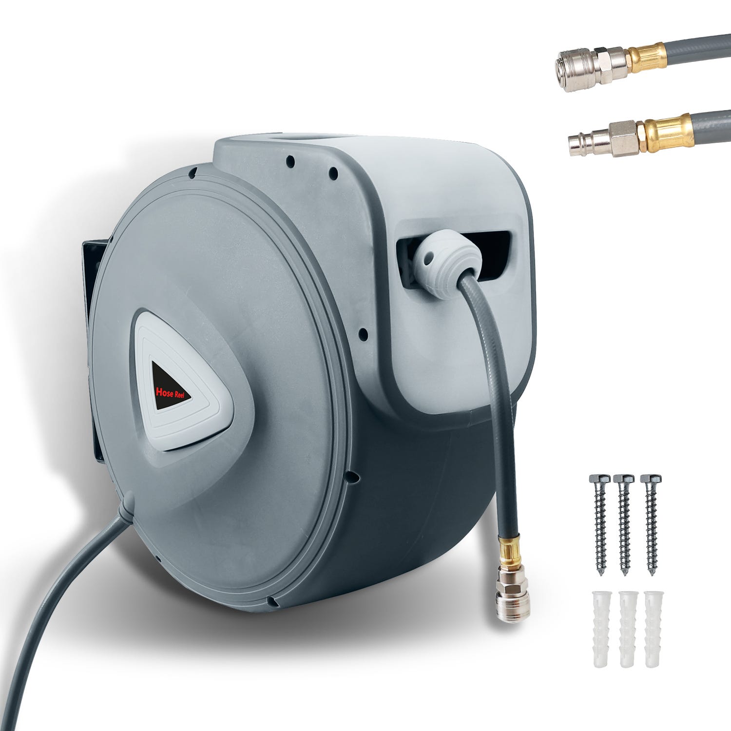 Enrouleur De Tuyau D'Arrosage Automatique 30m - Pivotant 180°, Raccord 3/4'' - Pour Jardin, Terrasse, Nettoyage