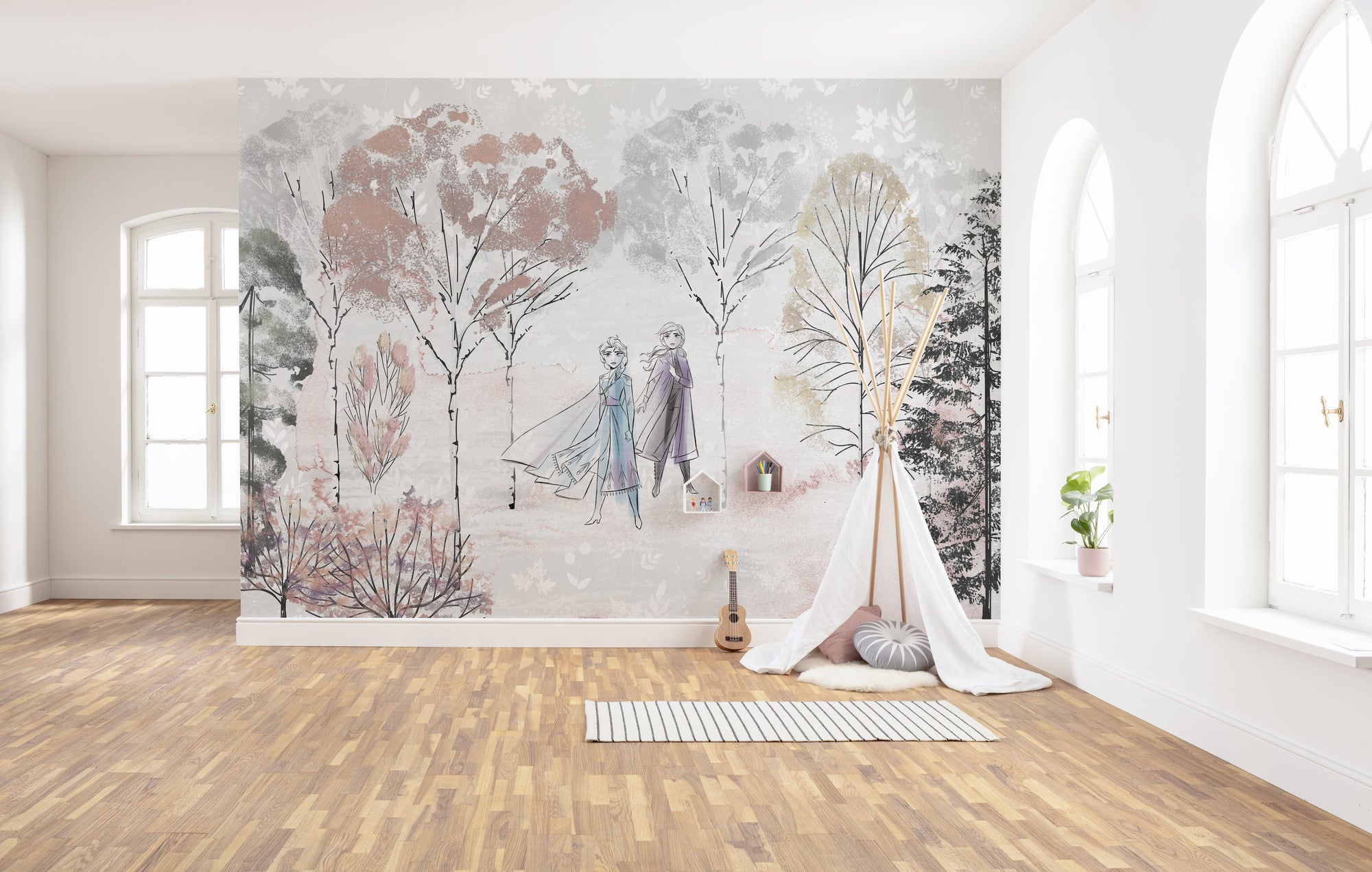 Papel pintado no tejido panorámico de komar - disney frozen nature spirit - talla: 400 x 280 cm