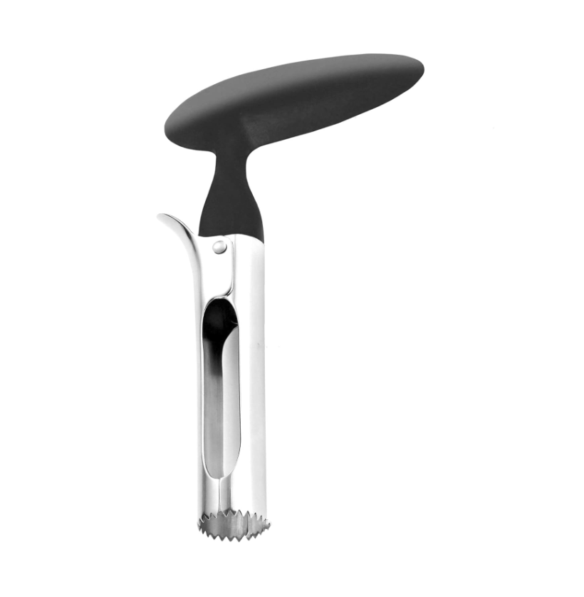SHSHbuy Vide-Pomme En Acier Inoxydable Avec Lame Dentelée Rouge - Outil Cuisine Pratique Pour Fruits Et Légumes