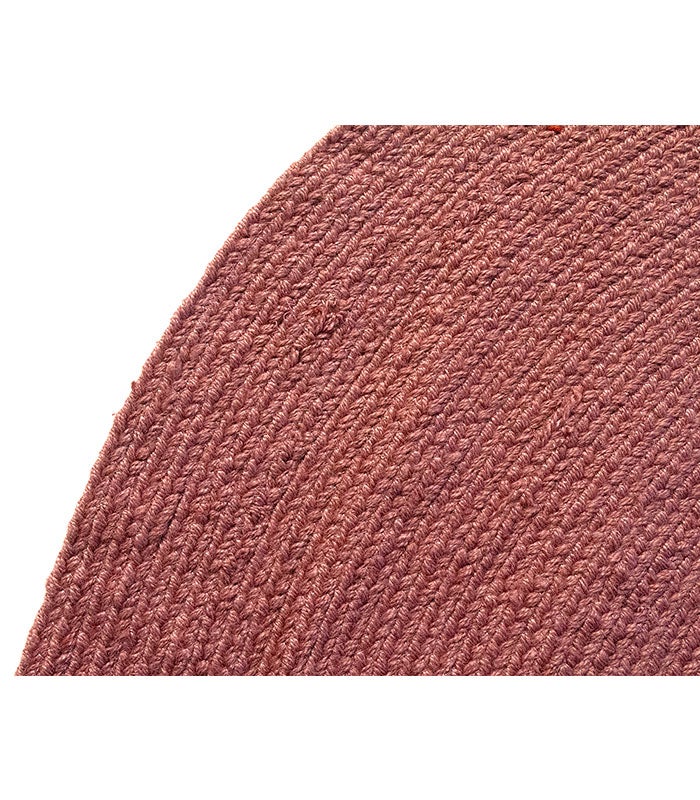 Hamid - Tapis rond d'extérieur et d'intérieur NANSA ROUGE CERISE 120X120 - 4