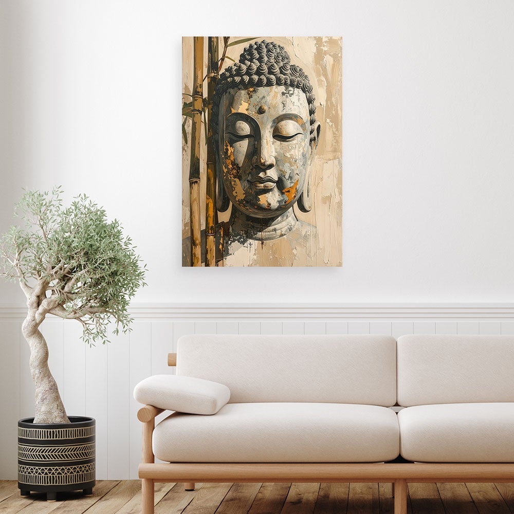 Obraz do salonu sypialni biura, Harmonia Budda Zen Spa imitacja farby 60x90 - 2