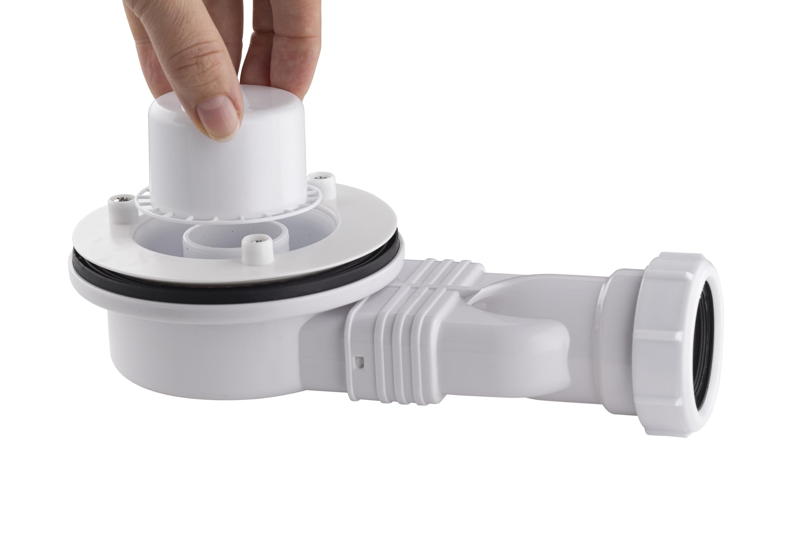 Bonde de douche ultra plate diamètre 90 mm pour receveur extra plat hauteur de reserve 60 mm | Evacuation tube PVC 40 mm ecoulement 41 litres/minute - 3