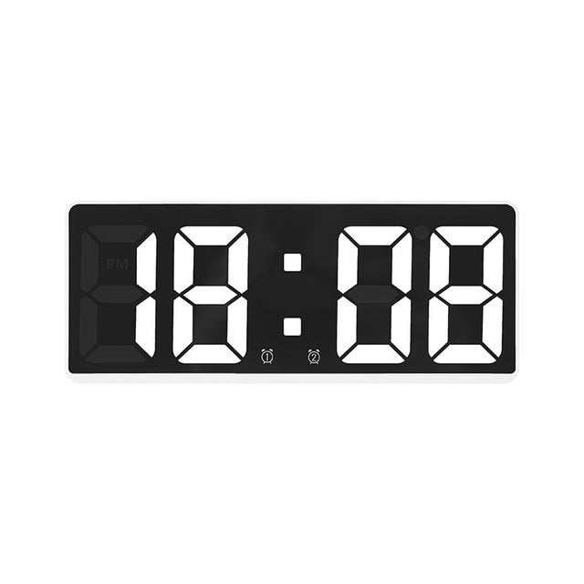 Grande horloge murale numérique intelligente APP Contrôle heure/date/activation du son et fonction de compte à rebours Luminosité et volume en continu