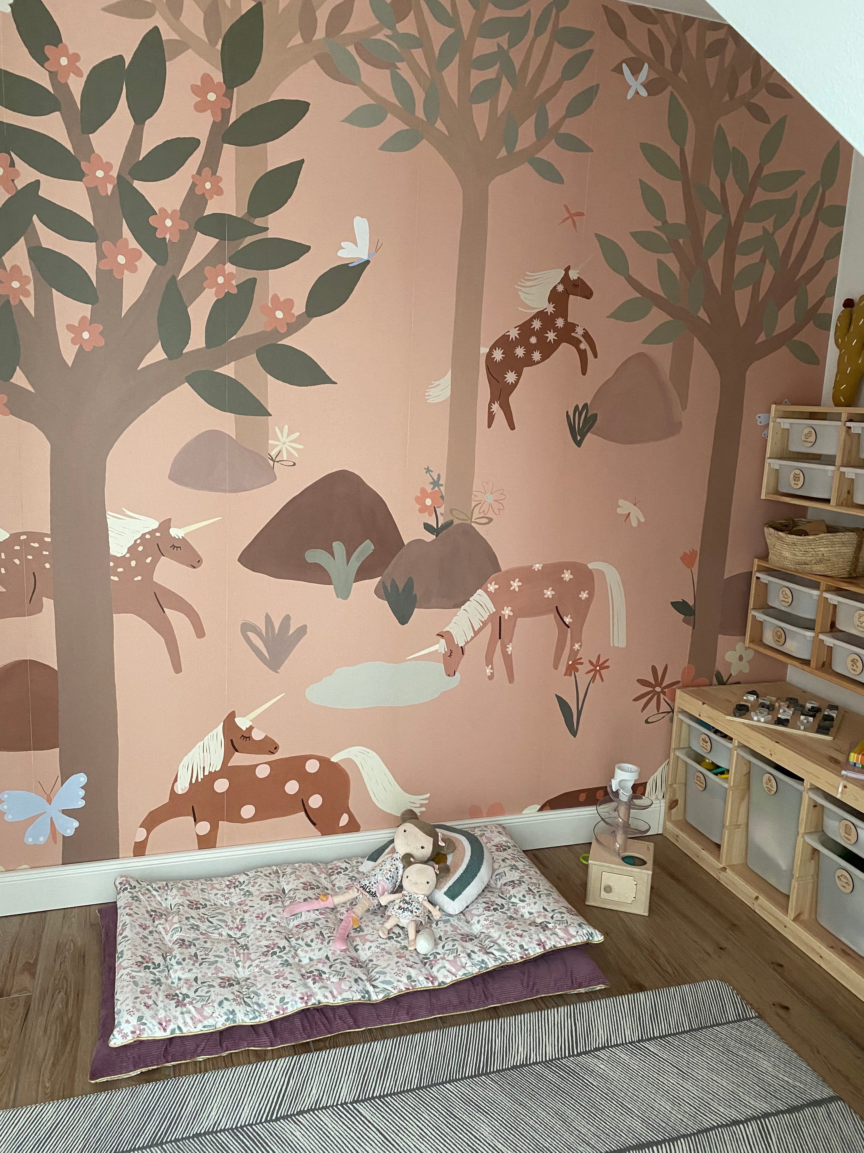 Roomblush - Licorne - Papier Peint Intissé - Panoramique - Chambre d'enfant - 300cm x 285cm - 4