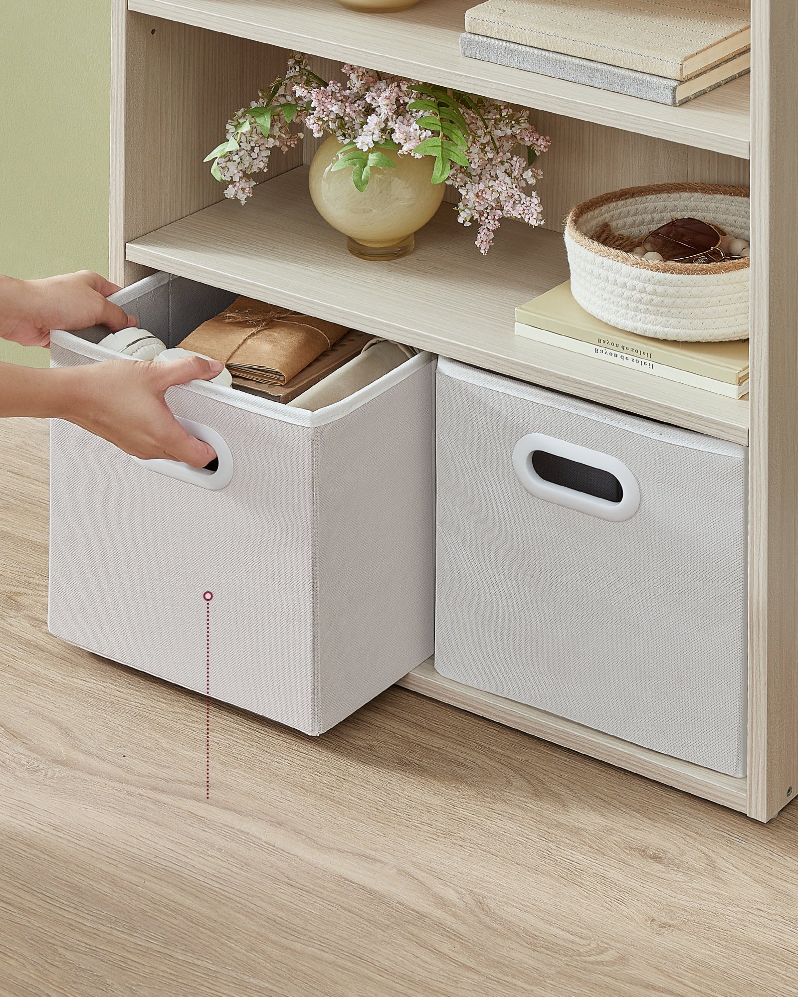 Bibliothèque, Étagère sur 6 Niveaux, Meuble de Rangement Ouvert, Étagère, 24 x 60 x 178,5 cm, pour Salon, Bureau, Salle à Manger, Beige Naturel - 4