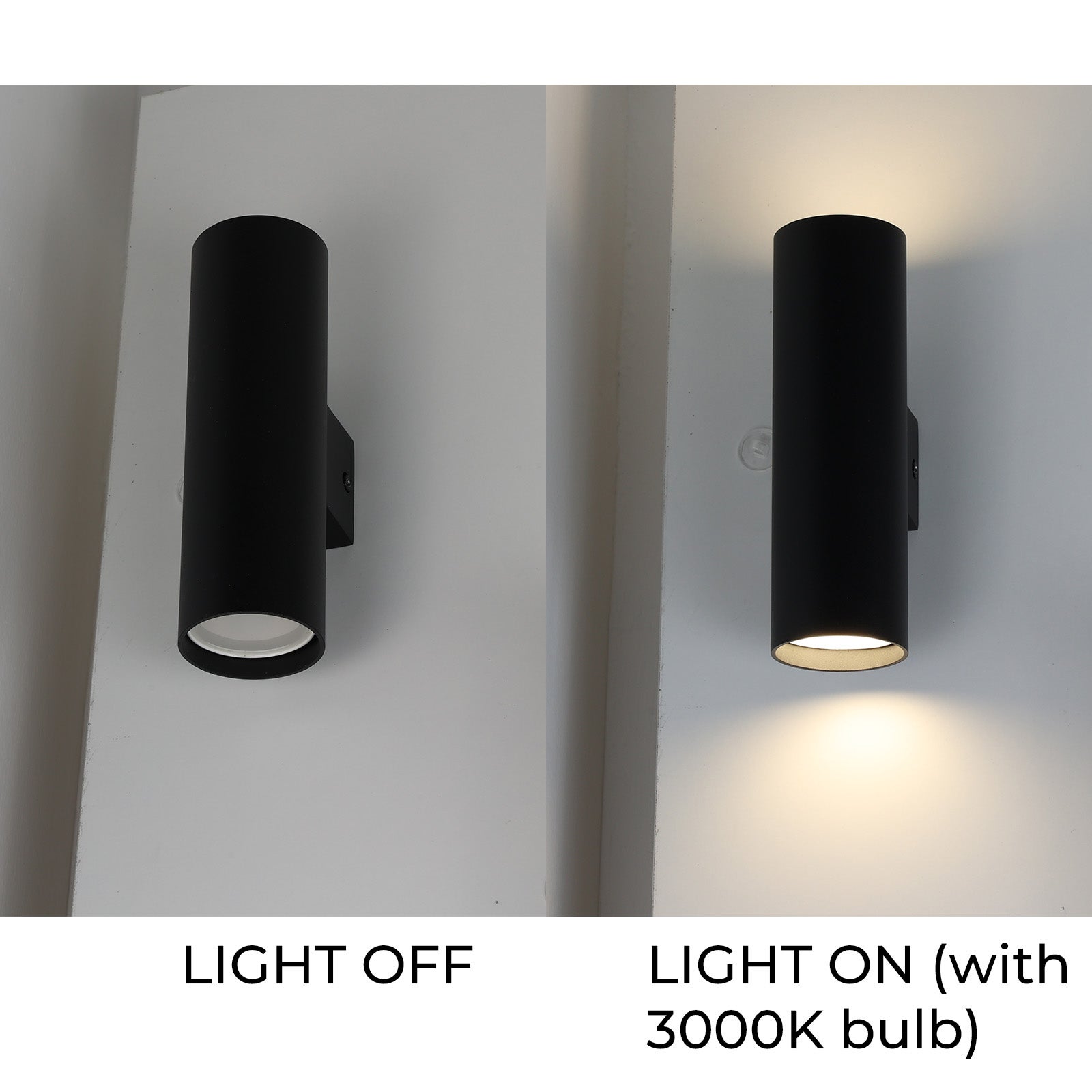 Aplique de Pared: Luz Dual Arriba y Abajo, Aluminio Negro, 2 Casquillos GU10, bombillas no incluidas. - 9