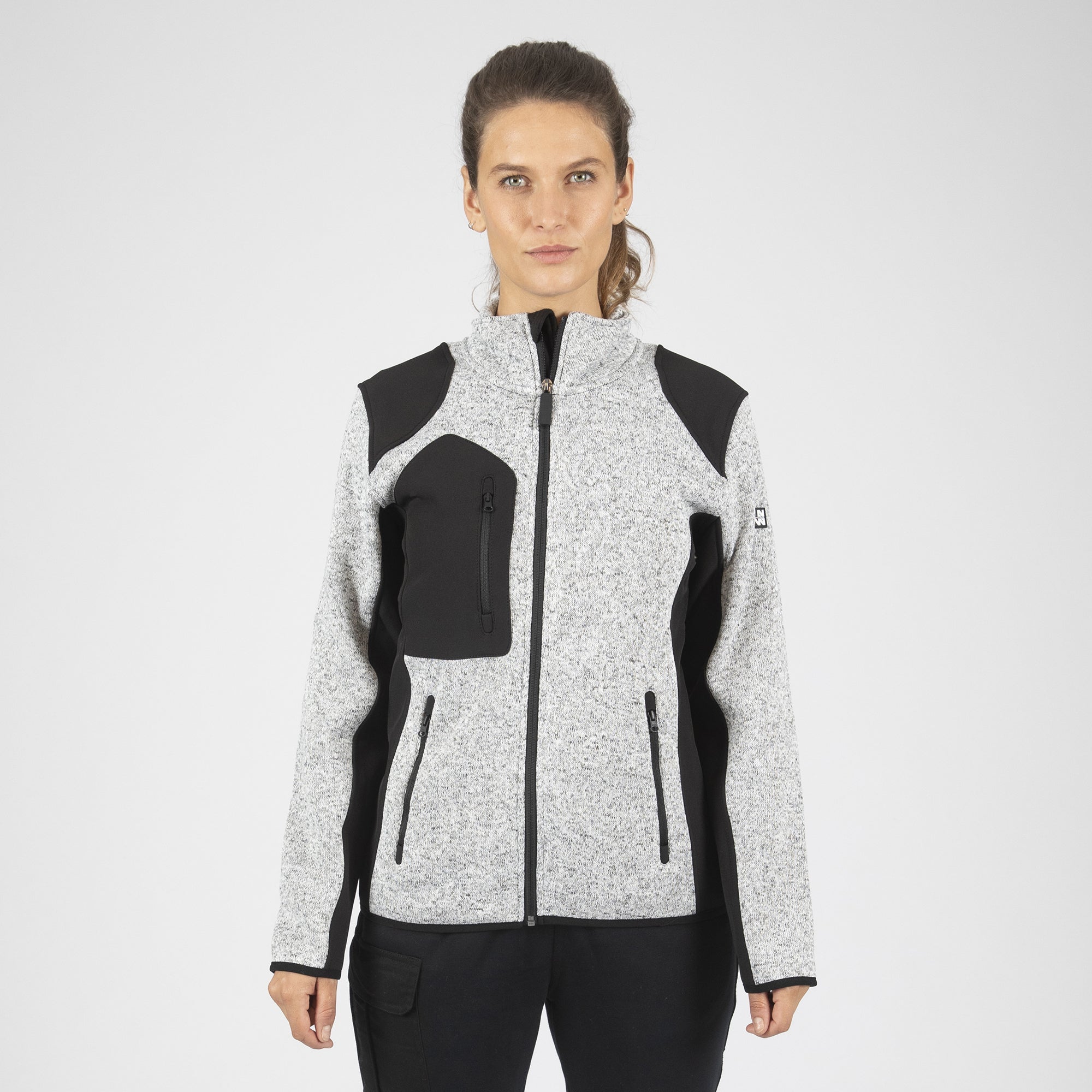 LOUISE - GILET DE TRAVAIL - 1467 Gris clair chiné M - 2