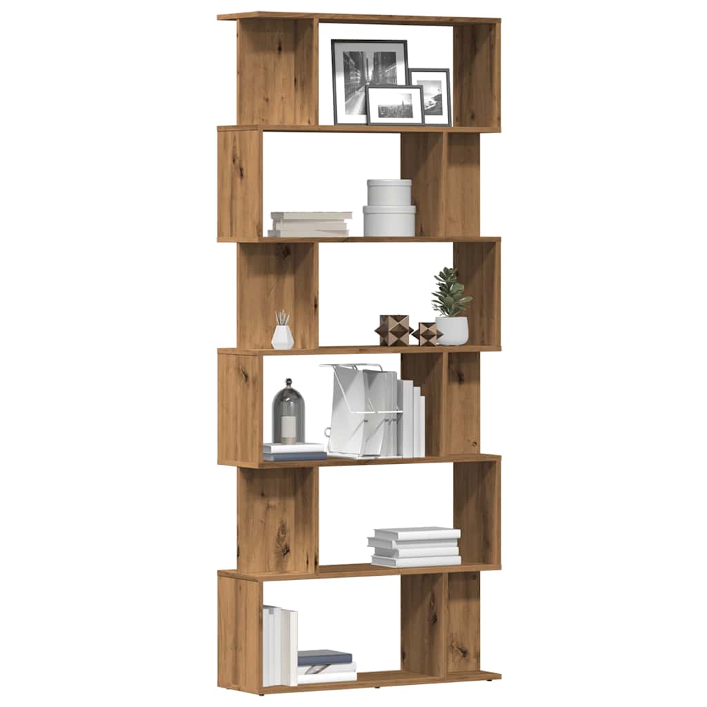 Bibliothèque pour Bureau en Bois Marron H. 192 x l. 80 x P. 24 cm - 2