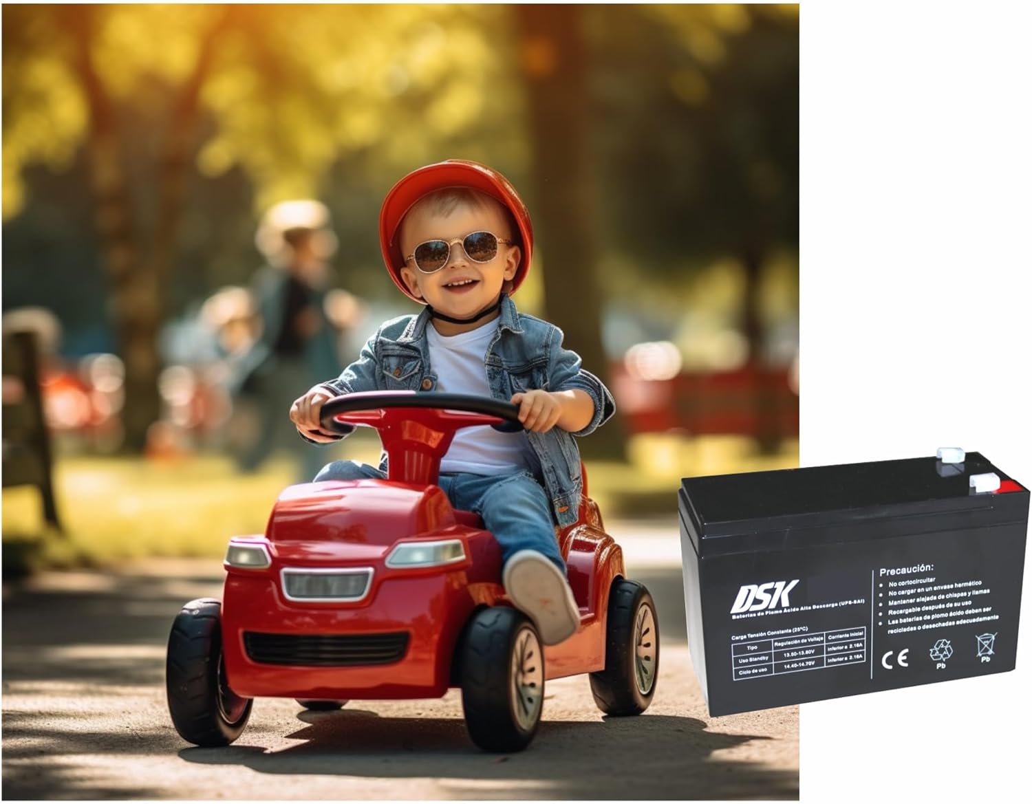 DSK - Bateria VRLA 12V 17Ah recarregável selada de chumbo-ácido AGM Ideal para sistemas de alarme de segurança, UPS, solar, mobilidade eléctrica - 2