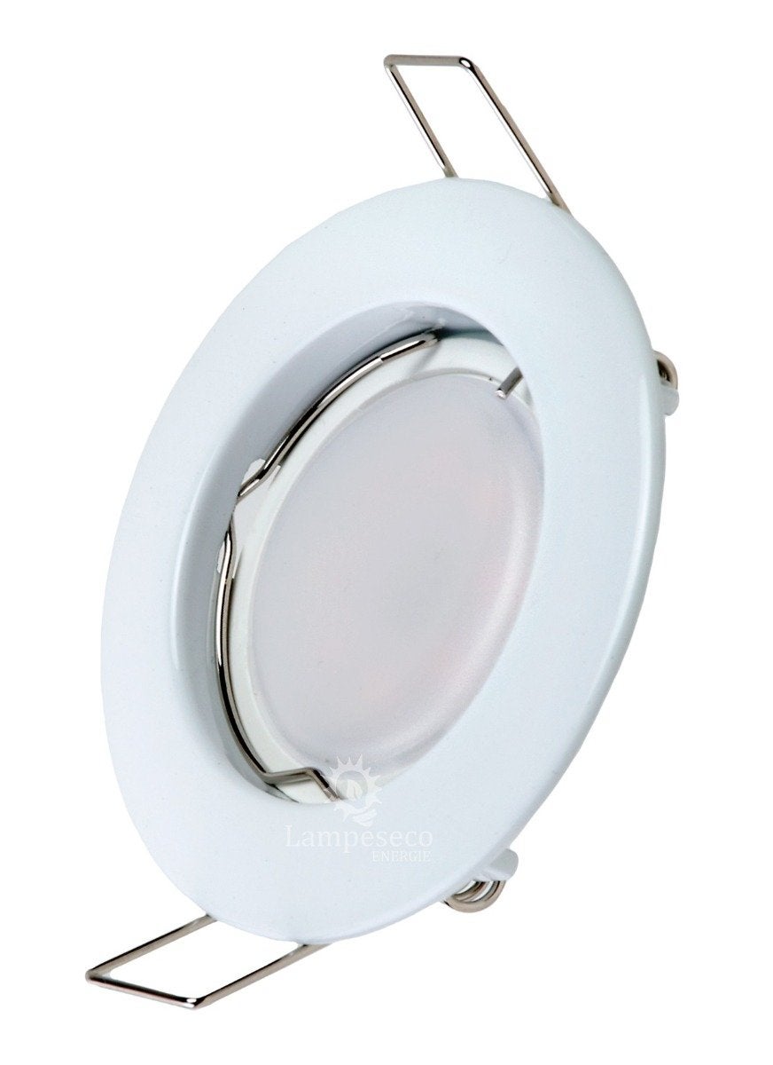 25 Spots led 3-step dimmable sans variateur 7w eq.56w blanc chaud finition blanc - 6