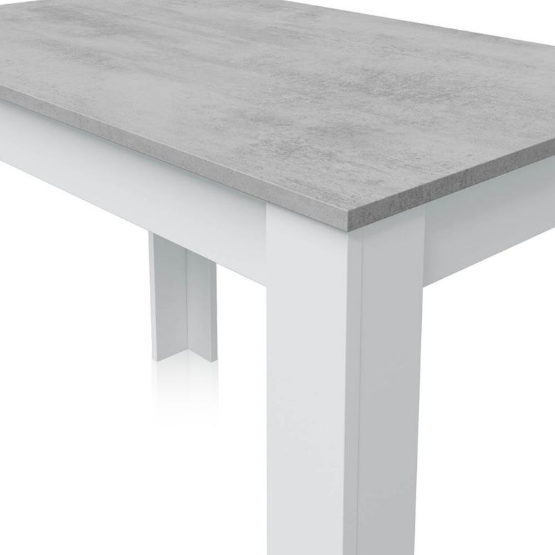 Table a manger - CLoe - Rectangulaire - Blanc Artik / Béton - 109 x 67 x 78 cm - 5