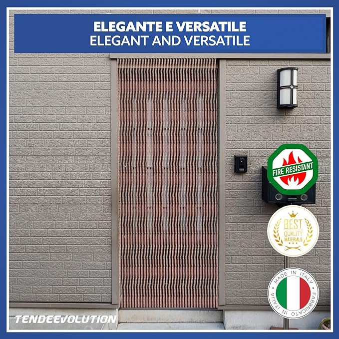 Toldo Mosquitera Modelo GLIT FULL PVC, Plástico Blanco | An. 0,80m x Al. 2,40m | Protección Insectos, Puerta, Exterior, Interior - 5
